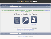 Tablet Screenshot of bugs.gpodder.org